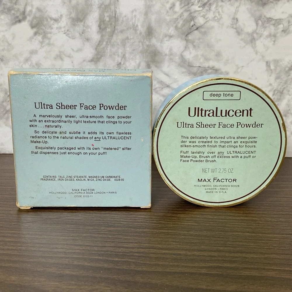 VTG Max Factor UltraLucent Ultra Sheer Face Powder NIB Deep Tone 60s/70s